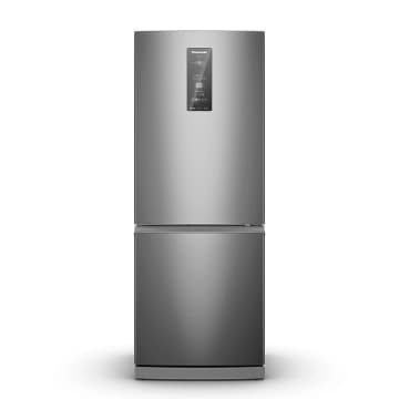 Geladeira Frost Free Panasonic 475 litros BB64 Duplex Inverter Turbo Freezer Aço Escovado Bivolt — Panasonic