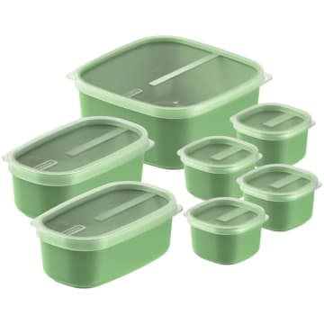 Jogo de Potes Tramontina MixColor em Polipropileno Verde Sálvia 7 Peças — Tramontina