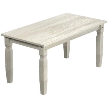 Mesa de Jantar em Madeira Pátina Branca 152x92 cm Elliottiis — Elliottiis