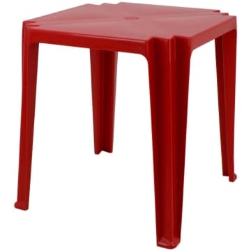 Mesa Tramontina Tambaú 68x68x72 cm em Polipropileno Vermelho — Tramontina