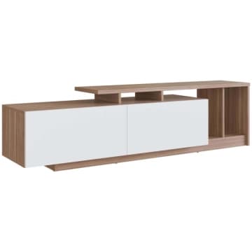 Rack Linea com 2 portas e Nichos para Televisor 50 polegadas Nova Móbile Montana Branco — Emovell