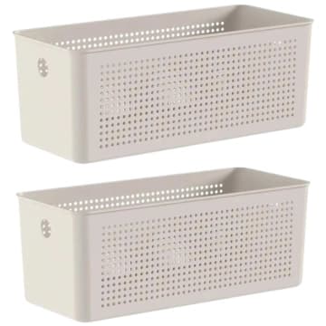 Kit 2 Caixas Organizadoras Multiuso 6,6L Flow Cestos Retangu — Ou