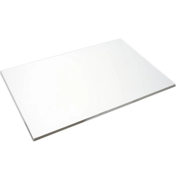 Tábua de Açougue Grande Branca Corte Carne Profissional 60x40cm 10mm Placa Açougueiro — Cinquetti