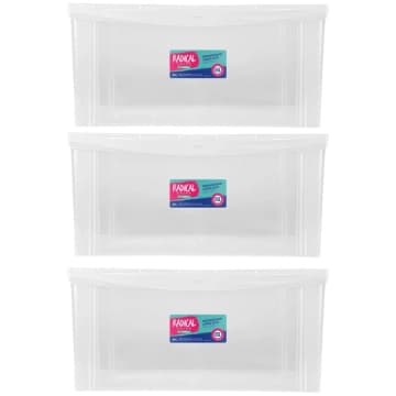 Kit 3 Caixas Máxi Organizadoras 65L Tampa com Trava Radical — Ordene