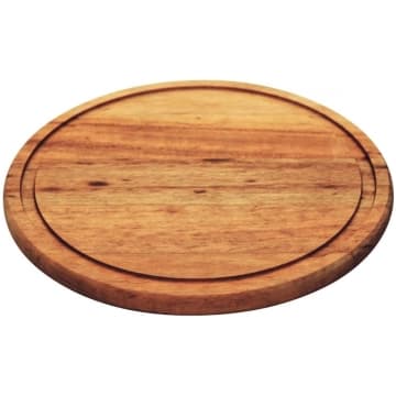 Tábua Churrasco Redonda Muiracatiara 23 cm Tramontina — Tramontina