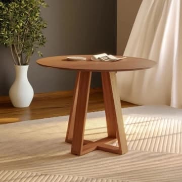 Mesa de Jantar Redonda 105cm Pinhão Dalla Costa — Dalla Costa