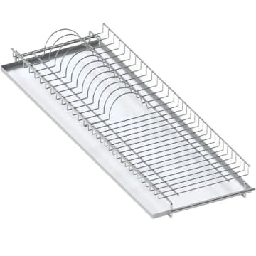 Escorredor Prato Louça Aéreo 770mm Fixo Embutir Dimec Elevatta Bandeja Inox — Dimec