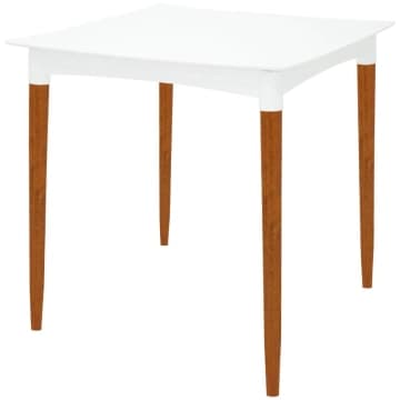 Mesa Tramontina Diana em Polipropileno Branco 70cm Pernas de Madeira — Tramontina