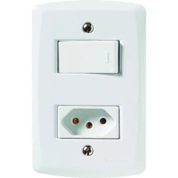 Conjunto 4x2 com 1 Interruptor Paralelo 10 A 250 V e 1 — Tramontina