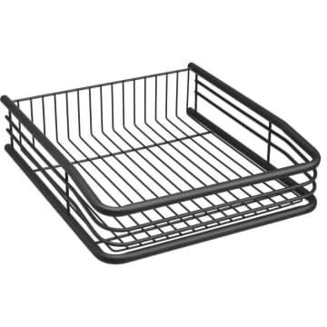 Gaveta Multiuso 27x47x13cm Preta Fruteira Aramada Masutti Deslizante 3 Distanciadores — Masutti