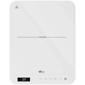 Cooktop de Indução Portátil Fischer 1 Boca Bivolt Touch Screen Branco — Fischer