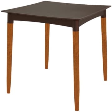 Mesa Tramontina Laura Rattan 70 cm Polipropileno Marrom Pernas Madeira — Tramontina