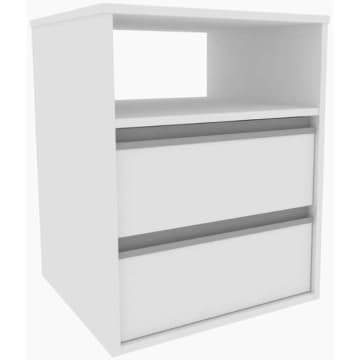 Mesa de Cabeceira 2 Gavetas MC25 Nova Mobile Branco — Emovell
