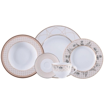 Aparelho de Jantar Tramontina Solaris em Porcelana Decorada 30 Peças — Tramontina