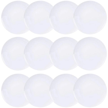 Jogo 12 Pratos Raso Porcelana Branco Liso 25cm para Jantar Tramontina Leonora — Tramontina
