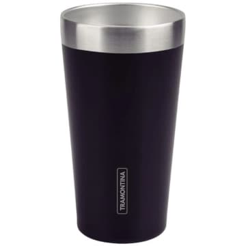 Copo Térmico Tramontina Exata em Aço Inox Preto sem Tampa 420 ml — Tramontina