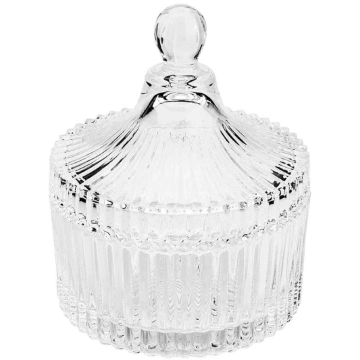 25 Potiches de Cristal com Tampa Lyor 6,5x9cm Bomboniere Lembrancinha — Lyor