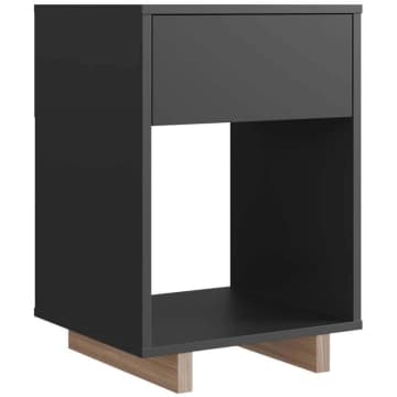 Mesa de cabeceira e lateral com 1 gaveta Nomad Nova Móbile Grafite Montana — Emovell