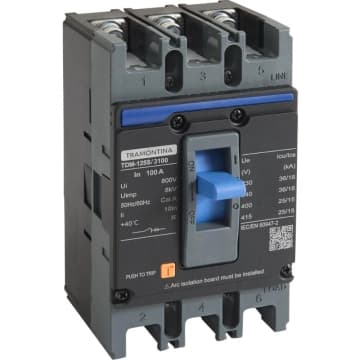 Caixa Moldada Tramontina TDM 125S 3100 3P 100 A 36 — Tramontina