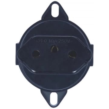 Tomada 2P+T Tramontina 20 A 250 V Preta — Tramontina