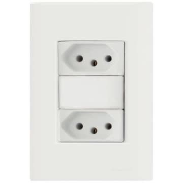Conjunto 4x2 com 2 Tomadas 2P+T 10 A 250 V Tramontina Giz — Tramontina
