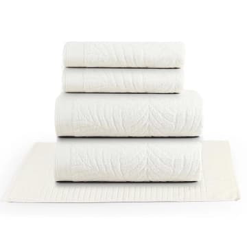 Jogo de Banho Native Toalhas Macias Costela de Adão 100% Algodão Fio Penteado 5 Peças Off White — Casa Scarpa