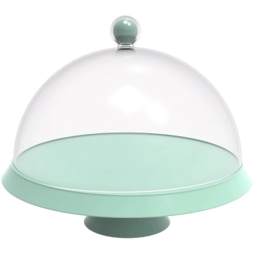Porta Bolo com Cúpula e Pé 30cm Verde Menta Bubble Crippa Boleira Tortas Doces — Crippa