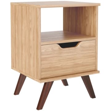 Mesa De Cabeceira Retrô Com 1 Gaveta Mb1106 Mel — Movelbento