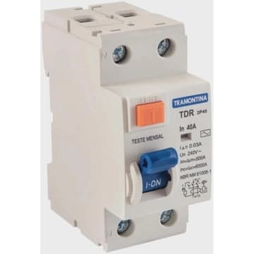 Interruptor TDR-40 2P 40 A 30 mA 6 KA Tramontina — Tramontina