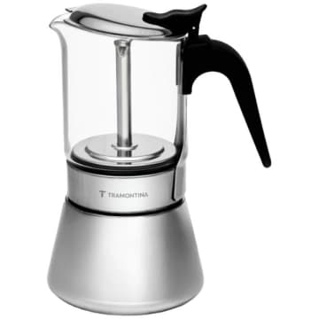 Cafeteira Espresso Italiana Tramontina 300ml em Aço Inox e Vidro — Tramontina