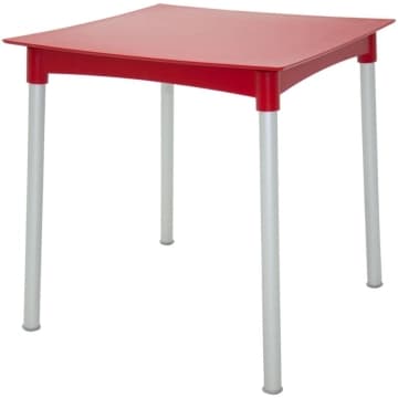 Mesa Tramontina Diana Vermelha 70 x 70 cm em Polipropileno com Pernas de Alumínio — Tramontina