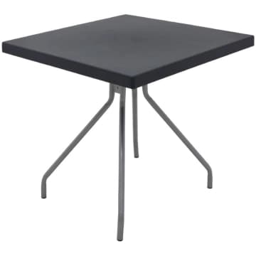 Mesa Quadrada Tramontina Zeta 79 cm em Polipropileno Grafite Pernas em Aço Carbono — Tramontina