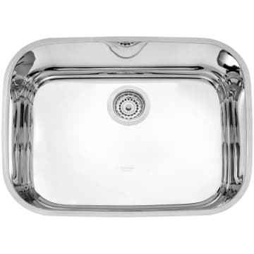 Cuba de Embutir Tramontina Lavínia 48 BL em Aço Inox Alto Brilho 48 x 34 x 18 cm com Válvula — Tramontina