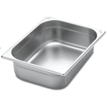 Kit 2 Cubas Gastronomica Inox 1/2x100mm com tampas Brasinox — Brasinox