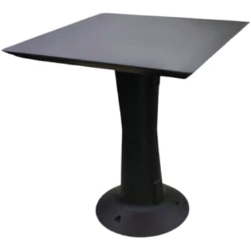 Mesa 4 Lugares Netuno 70cm em Polipropileno Preto Acrilys — Acrilys