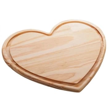 Tabua de Corte de madeira Woodart Pinus Coração 25x22x2cm — Rojemac