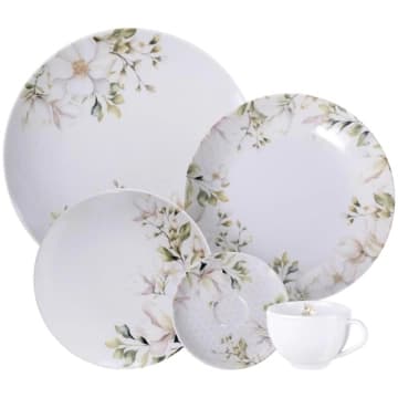Aparelho Jantar Magnólia Porcelana Decorada 30pçs — Tramontina