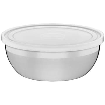 Pote Tramontina Freezinox Redondo em Aço Inox com Tampa — Tramontina
