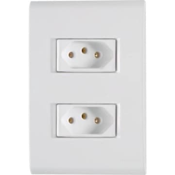 Conjunto 4x2 com 2 Tomadas 2P+T Tramontina 10 A 250 V Liz — Tramontina