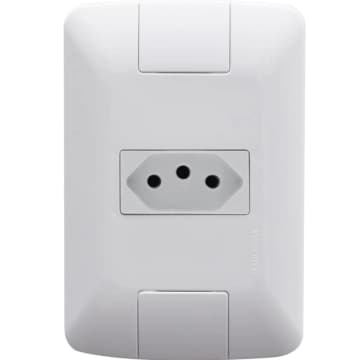 Kit 4 Conj 4x2 Tomada 2P+T Tramontina Aria 20A 250V Branco — Tramontina