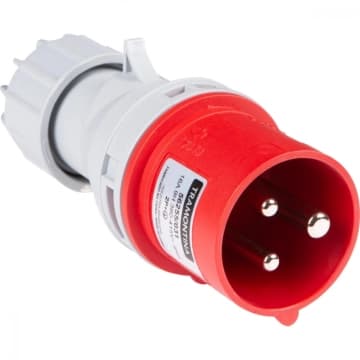Plugue Móvel Industrial 2P+T 16 A 380-415 Vca 9 H Tramontina — Tramontina