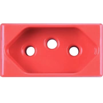 Kit 6 Módulo Tomada 2P T Tramontina 20 A 250 V Vermelho — Tramontina