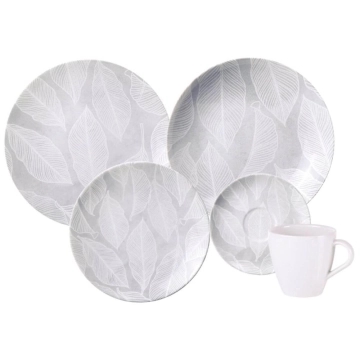 Aparelho de Jantar 30 Peças Porcelana Tramontina Arbo Servir Mesa Posta 6 Pessoas — Tramontina