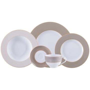 Aparelho de Jantar Tramontina Aurum em Porcelana Decorada 30 Peças — Tramontina