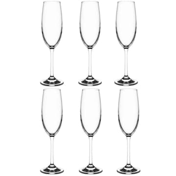 Jogo de Taças de Cristal Titânio 220ml Conjunto 6 Taças Para Champagne Sense — Haus Concept