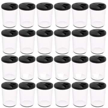 Kit 24 Farinheiras Porta Farofa Temperos 400ml Crippa Preto Restaurantes — Crippa