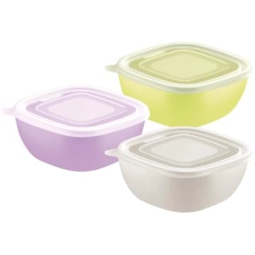 Conjunto 3 Potes Tramontina Mixcolor c/ Tampa 600ml — Tramontina