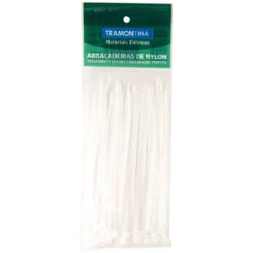 Abraçadeira de Nylon 283x4,8x1,5 mm Tramontina Branca — Tramontina