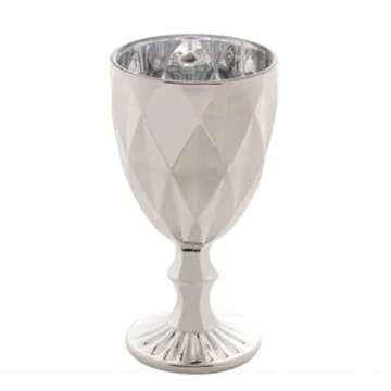 Jogo de 6 Taças de Vidro Diamond Prateada 325ML - Lyor — Lyor