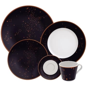 Aparelho de Jantar Tramontina Valentina 20 Peças em Porcelana Decorada — Tramontina